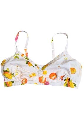 ONLY Medium Floral-Accent Crop Top -  Orange & Yellow Details